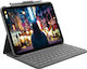 Logitech Bluetooth Slim Folio Флип капак с Клавиатура в Немски Сив (iPad 2022 10.9'' - iPad 2022 10.9 инча) 920-011423