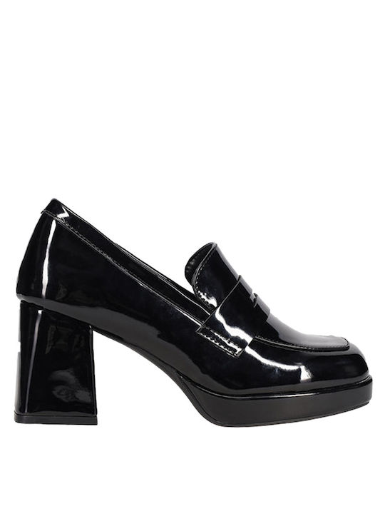 Λουστρίνι Γυναικεία Loafers σε Μαύρο Χρώμα