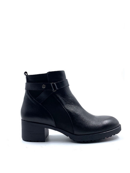 Fluchos Leather Women's Ankle Boots Black