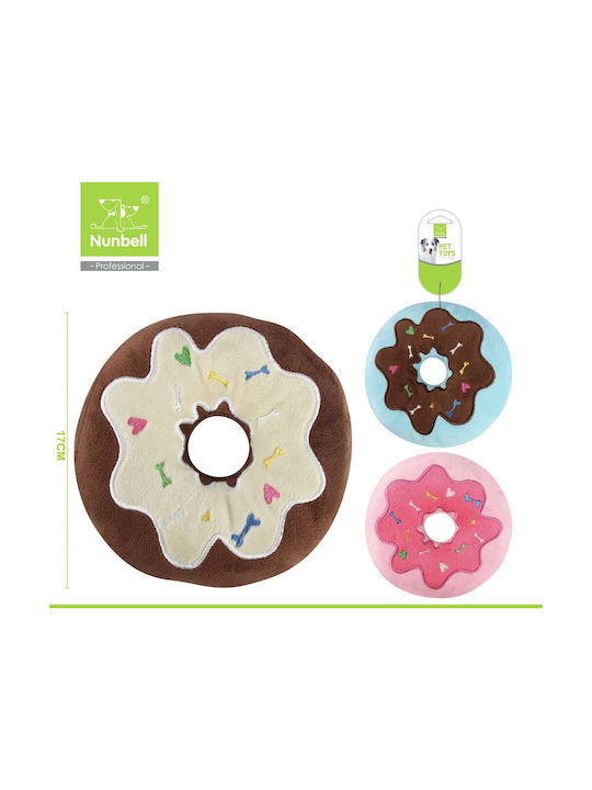 Nunbell Pet Plush Toy Donut Plush Toy Dog 1pcs (Various Colors)
