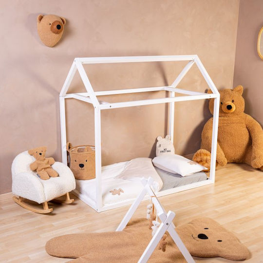 Childhome Set Copertă de Pătuț cu Față de Pernă Albă 100x140cm.