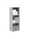 Bookcase Grey Concrete 40x30x114cm