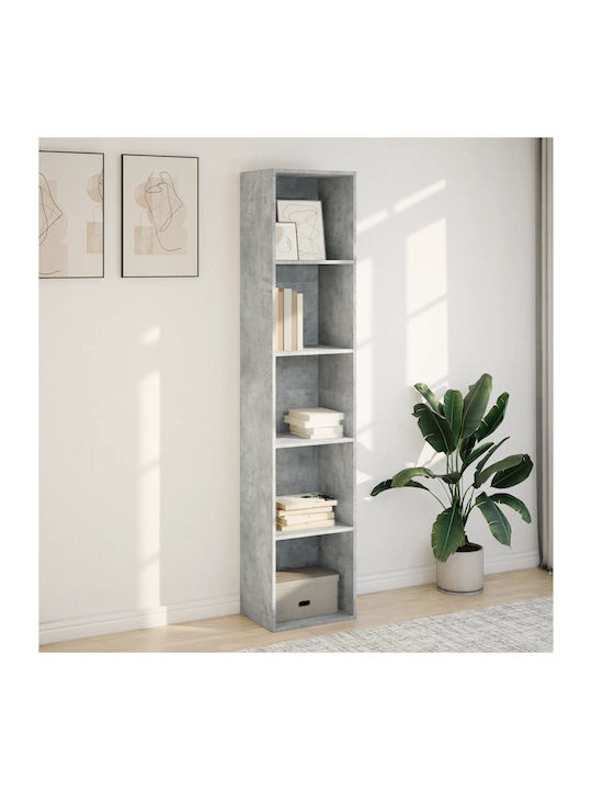 Bibliotecă Gri Beton 40x30x189 cm