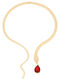 Choker Mit Schlange Design Vergoldet Rote