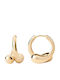 Kritsimis Earrings Hoops made of Silver Gold Plated with Stones