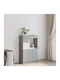 Living Room Display Cabinet Made of Particle Board Grey Sonoma 63x33x100cm