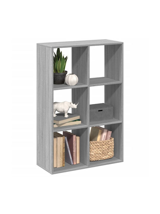 Bookcase Grey 69.5x29x103.5cm