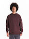 Sweatshirt mit Burgundischer Kapuze
