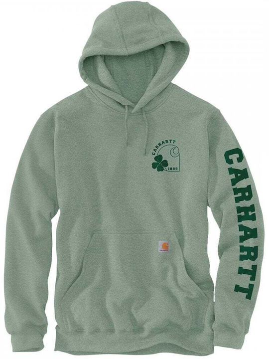 Φούτερ με Κουκούλα jade heather