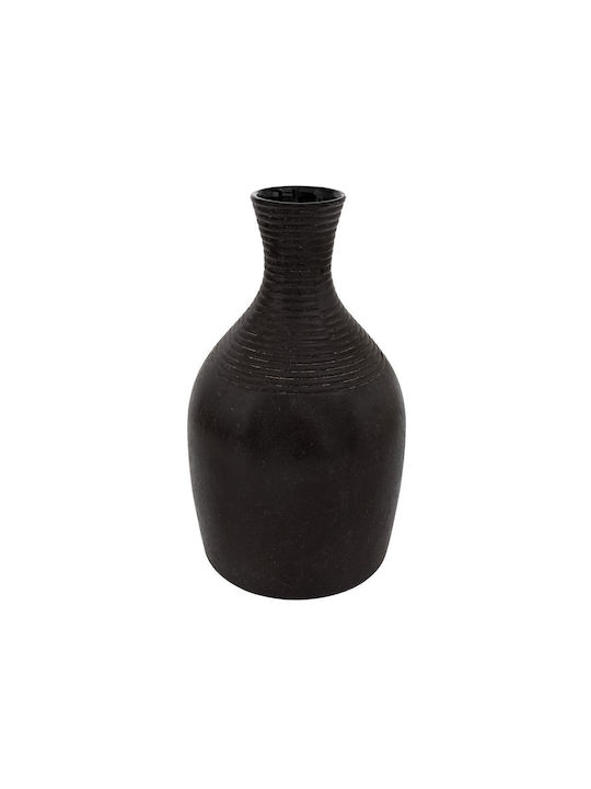 Black Ceramic Vase 21x21x37cm 88089 Iliadis