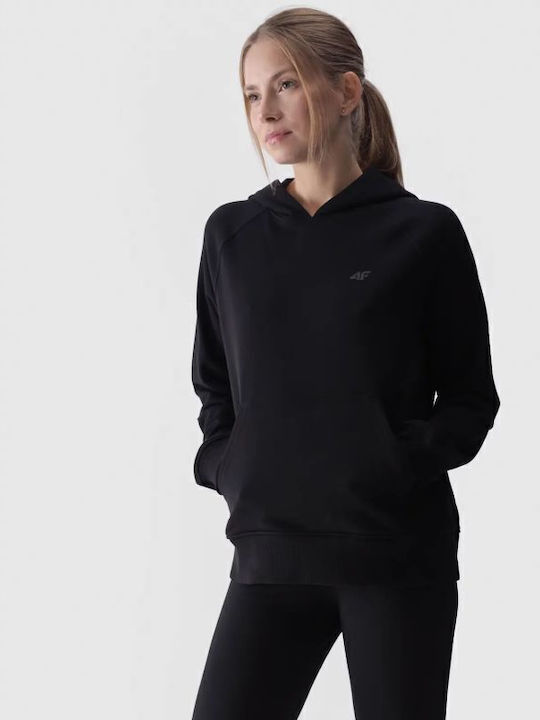 4F Women's Sweatshirt Hooded Black