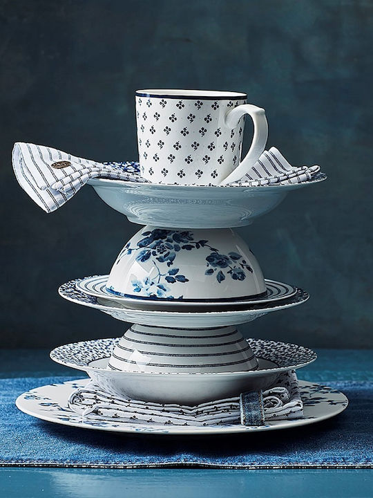 Laura Ashley Albastru Porțelan Set de Vase 16buc