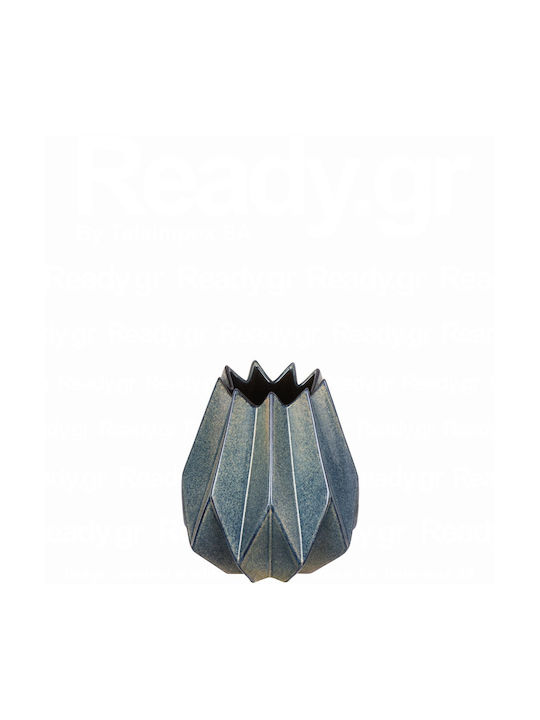 Ready Διακοσμητικό Βάζο Κεραμικό Opera Μπλε 15x15xΥ17cm