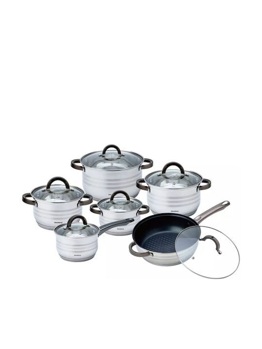 Klausberg Kochgeschirr-Set Silver 12Stück