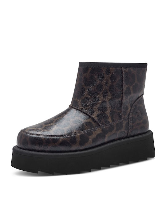 Tamaris Womens Dune Taupe Brown Leather Classic High Pull-On Chelsea Ankle Boots 38 / Dune