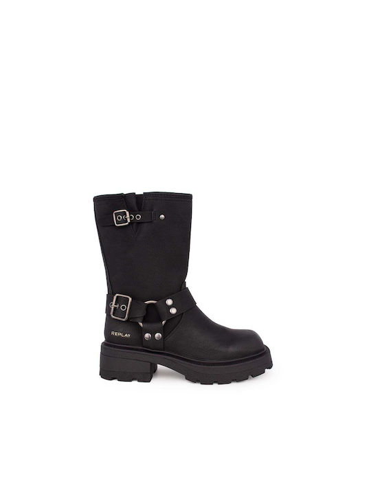 Replay Stiefeletten Damen Schwarz