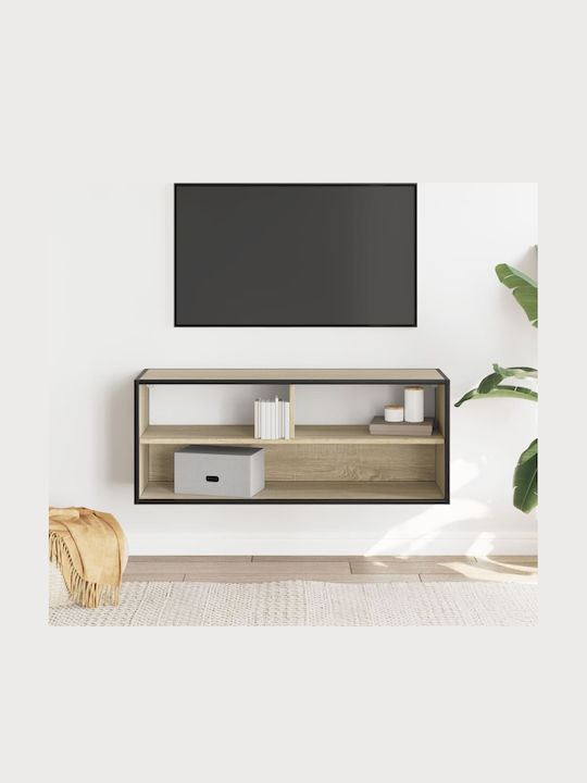 vidaXL TV-Ständer aus Metall & Holz Sonoma Eich...