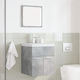 vidaXL Countertop without Sink with Mirror L41xW46xH38.5cm Gray