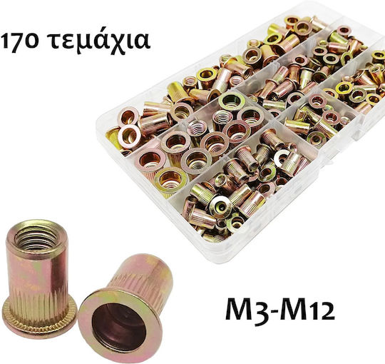 170-teiliges Gewindeeinsatz-Set M3-M12 mit Koffer