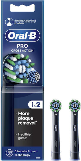Oral-B Pro CrossAction Replacement Heads for Black 2pcs