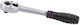 King Tony Ratchet Button 3/8" 32 Teeth 200mm Chrome Rubber Handle Lock
