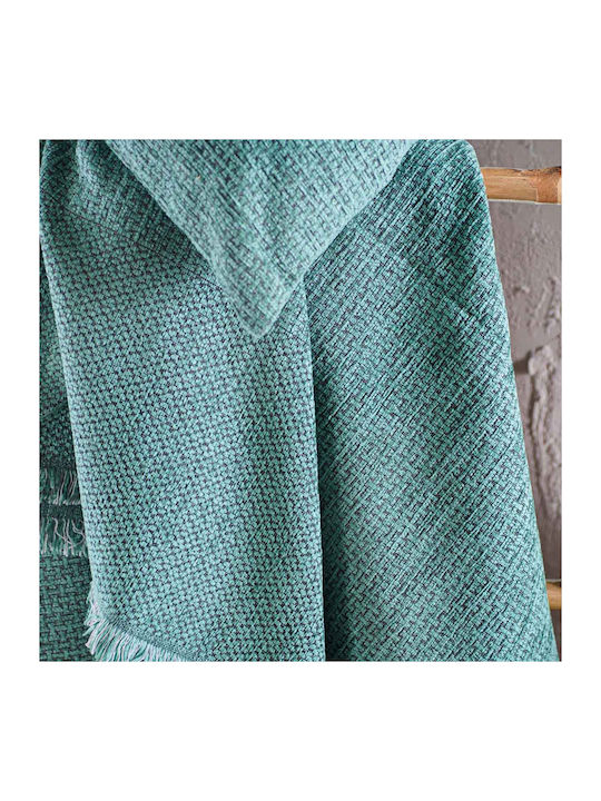 Rythmos Simplin Sofa Throw Chenille 180x240cm Petrol Blue