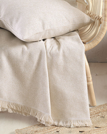 Rythmos Armchair Throw Jacquard 180x160cm Ecru