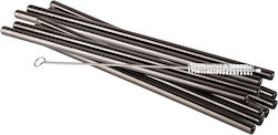 Σετ 10 Καλαμάκια Inox & Βουρτσάκι Καθαρισμού Ø0,8xh21,5cm Gunmetal Aps Bar Supply 27.93384 Σετ 10 Καλαμάκια Inox & Βουρτσάκι Καθαρισμού Ø0,8xh21,5cm Gunmetal Aps Bar Supply 27.93384