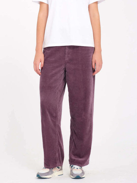 Weellow Γυναικείο Jean Παντελόνι σε Loose Εφαρμογή Vintage Violet