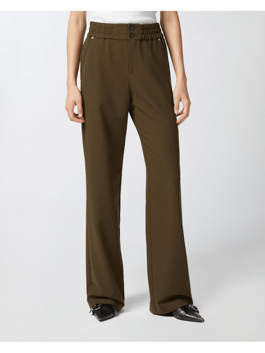 Pinko Women's Crepe Trousers GREEN