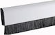 Geko Rod Draft Stopper Door with Brush in White Color