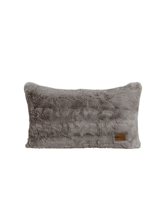 Nima Sofa-Kissen Velure aus Pelzige Cigar Beige...