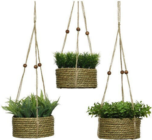 Jardi Τεχνητο Φυτο Σε Κρεμαστο Γλαστρακι Φ15x12cm