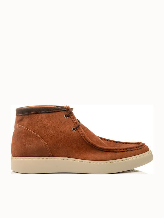 Antonio Shoes Δερμάτινα Καφέ Ανδρικά Μποτάκια