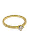 Prince Silvero Ring with Zircon made of Silver Gold Plated