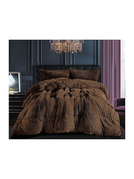 Silk Fashion Duvet Cover Single 170x220cm Coffee