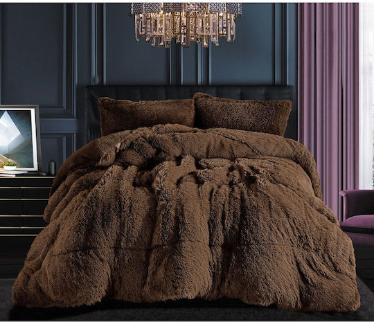 Silk Fashion Duvet Cover Queen 220x240cm Coffee