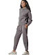Hohe Taille Jogginghose Gray