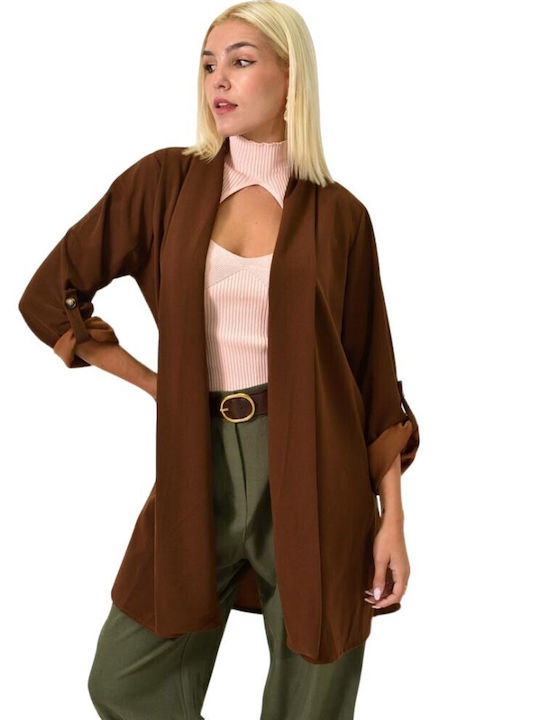 Potre Long Women's Cardigan Coffee