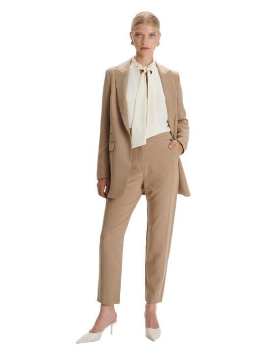 Michael Kors Women's Crepe Blazer Brown MF4108YENX-244