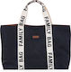 Childhome Geantă-Schimbător de Umăr/Mână Family Bag Neagră 55x18x40cm.