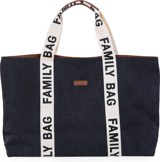 Childhome Geantă-Schimbător de Umăr/Mână Family Bag Neagră 55x18x40cm.
