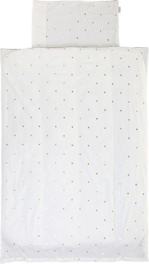 Childhome Set Copertă de Pătuț cu Față de Pernă Dots 100x140cm.