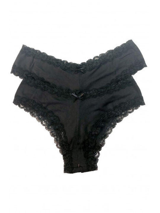 Women's Brazil 2Pack with Lace Black