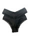 Women's Brazil 2Pack with Lace Black
