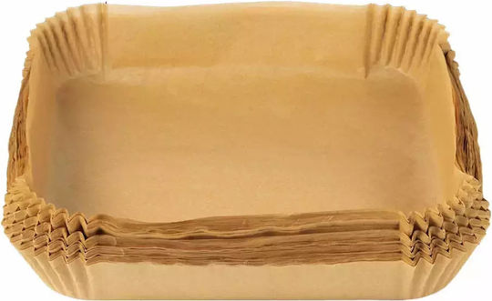 Set of 50 Non-Stick Air Fryer Paper Liners Rectangular 22x14cm 7357772