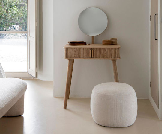 Bean Bag Chair Stool Audry White 60x60x41cm