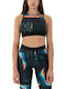 Women's Athletic Crop Top Sleeveless Red-Black-Blue