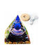 Orgonite Pyramid + Led Lamp Base 5cm Crystal Stones Amulet 5cm Hx07