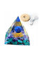Orgonit-Pyramide + LED-Lampenbasis 5cm Kristallsteine Amulett 5cm Hx21